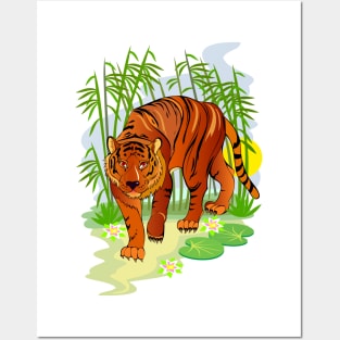 Tiger in fairyland jungle Posters and Art